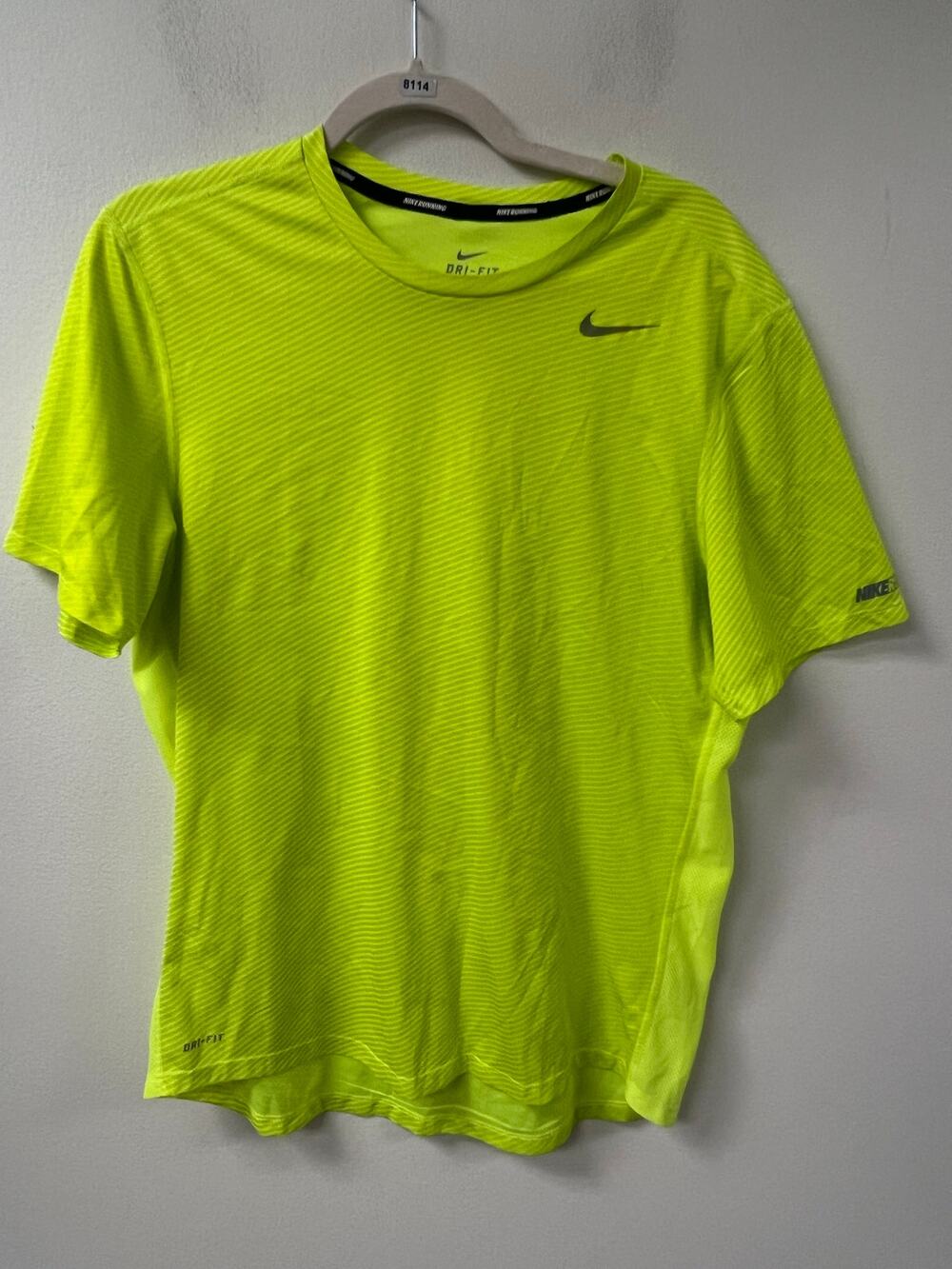Nike Dri-Fit Bright Yellow Shirt Sz M